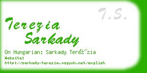 terezia sarkady business card